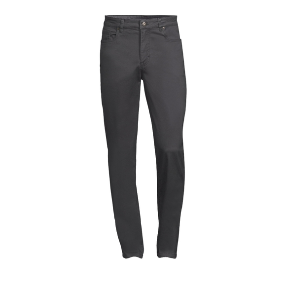 Men’s Relaxed 5 Pocket Prewashed Cotton Pants with Stretch - Picture 4 of 6